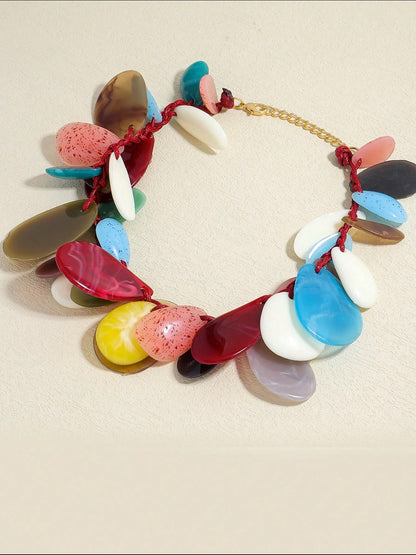 COLORED PETAL NECKLACE