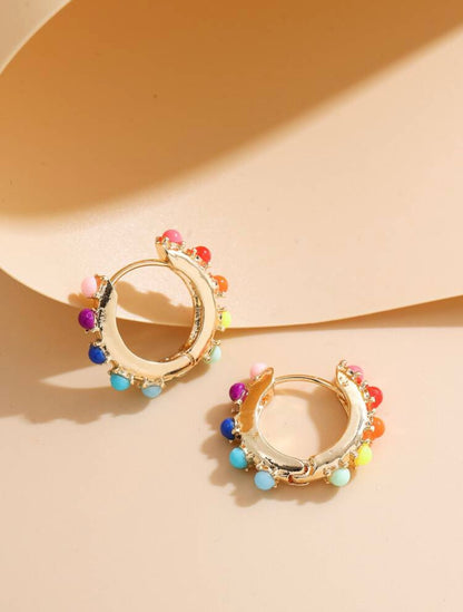 COLORFUL PEARL CLIP-ON EARRINGS