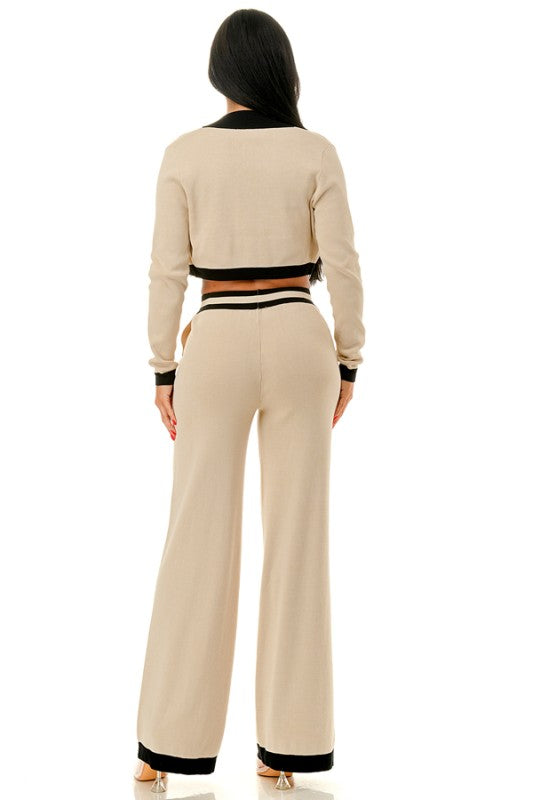 THREE PIECES SWEATER KNIT SET