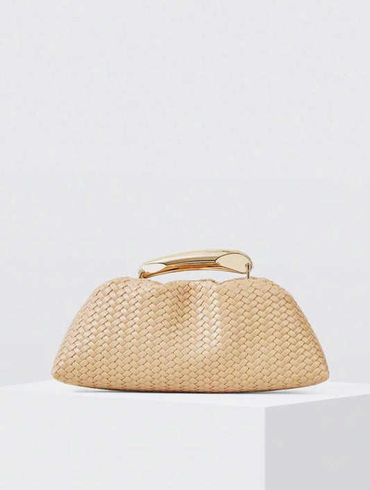 PU LEATHER TOP HANDED CLUTCH BAG