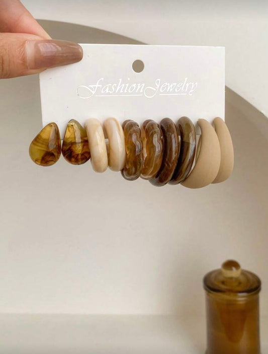 5 PAIRS EARRINGS SET