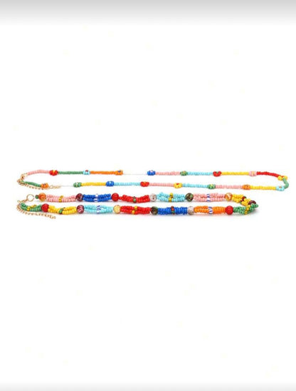 BOHEMIAN COLORED BEADED NECKLACE