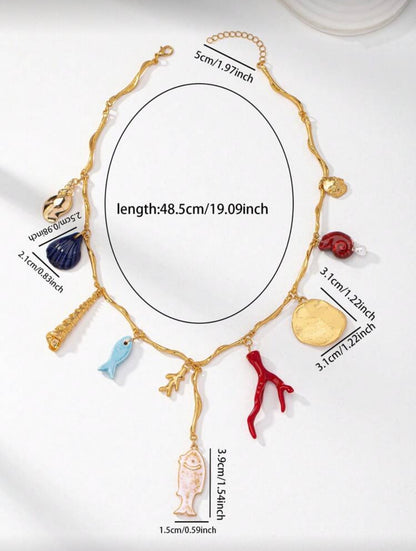 MULTI CHARM SUMMER NECKLACE
