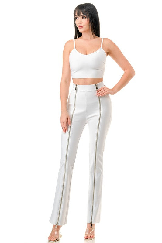 BANDAGE CROP TOP AND PANTS SET