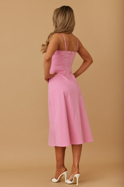 DENIM MEDI CASUAL DRESS