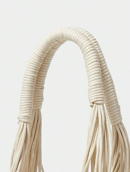 SHELL CROCHET TASSEL BEACH HANDBAG