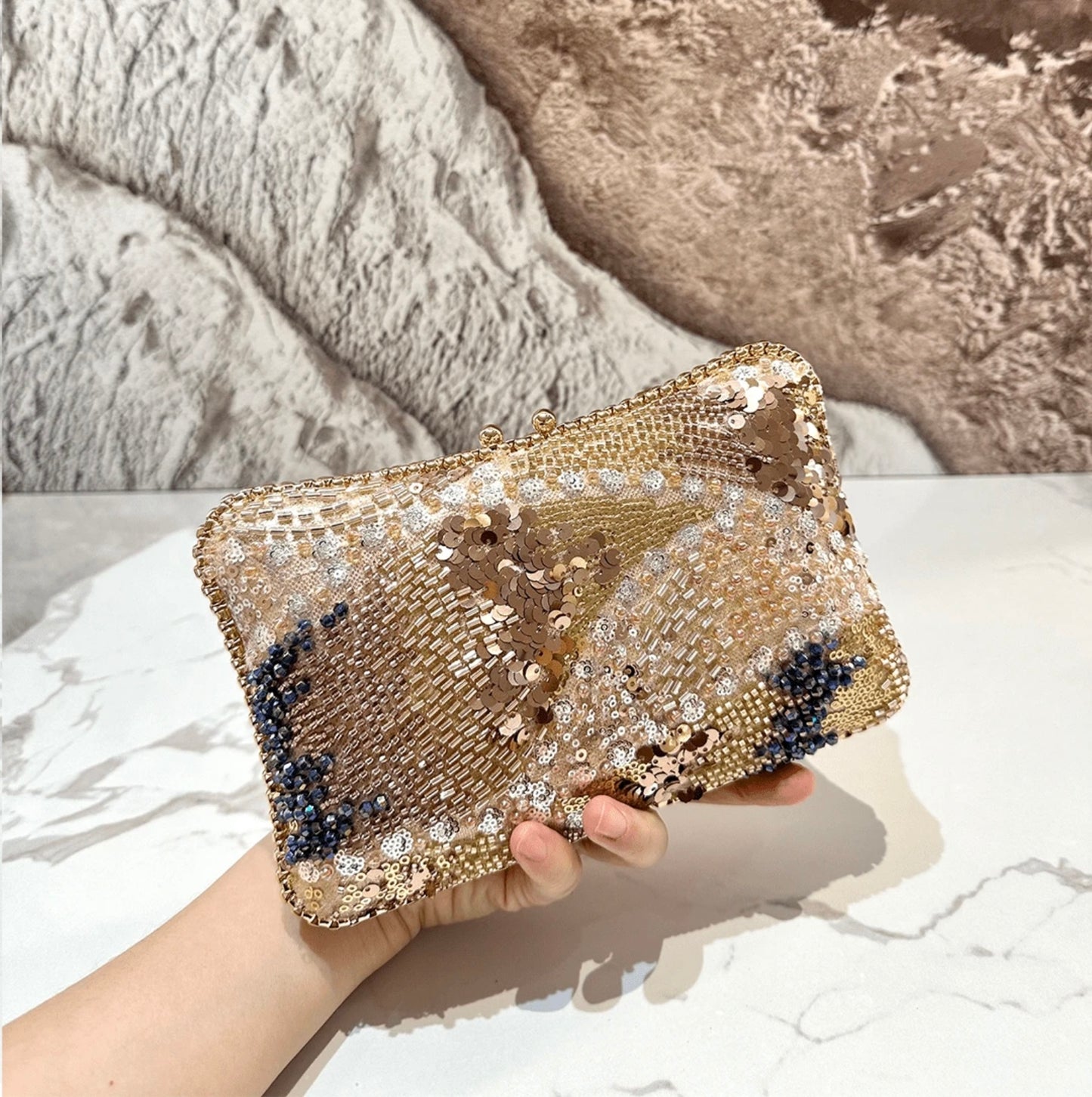 LUXURY RHINESTONE EVENING CLUTCH BAG