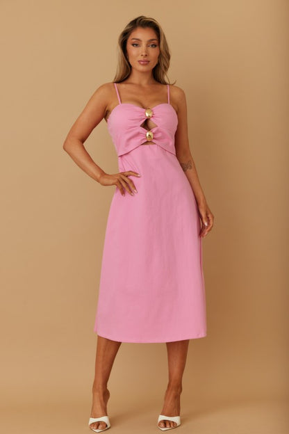 DENIM MEDI CASUAL DRESS