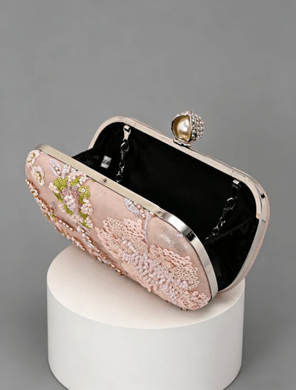 FLORAL SEQUIN BEADED EVEING CLUTCH