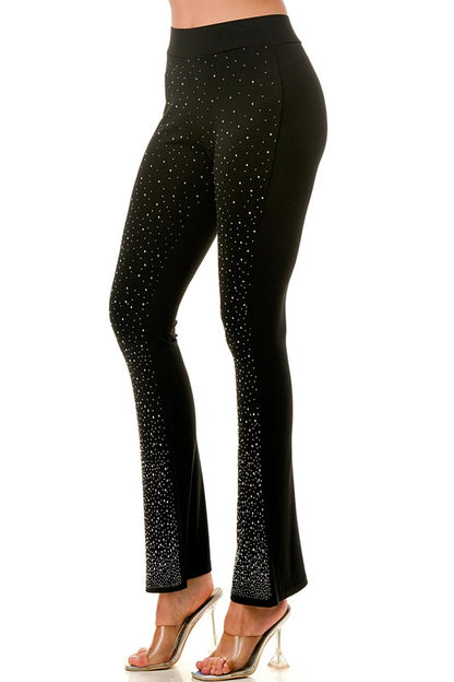 FLARED SEQUINED PANTS