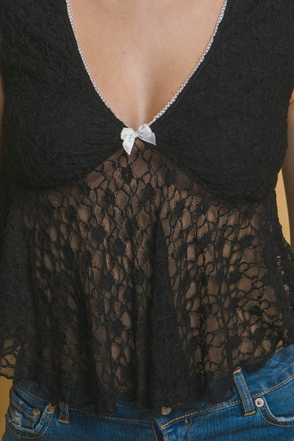 SHEER LACE TOP