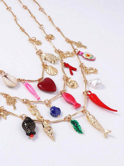 BOHEMIAN MULTILAYER CHARM NECKLACE