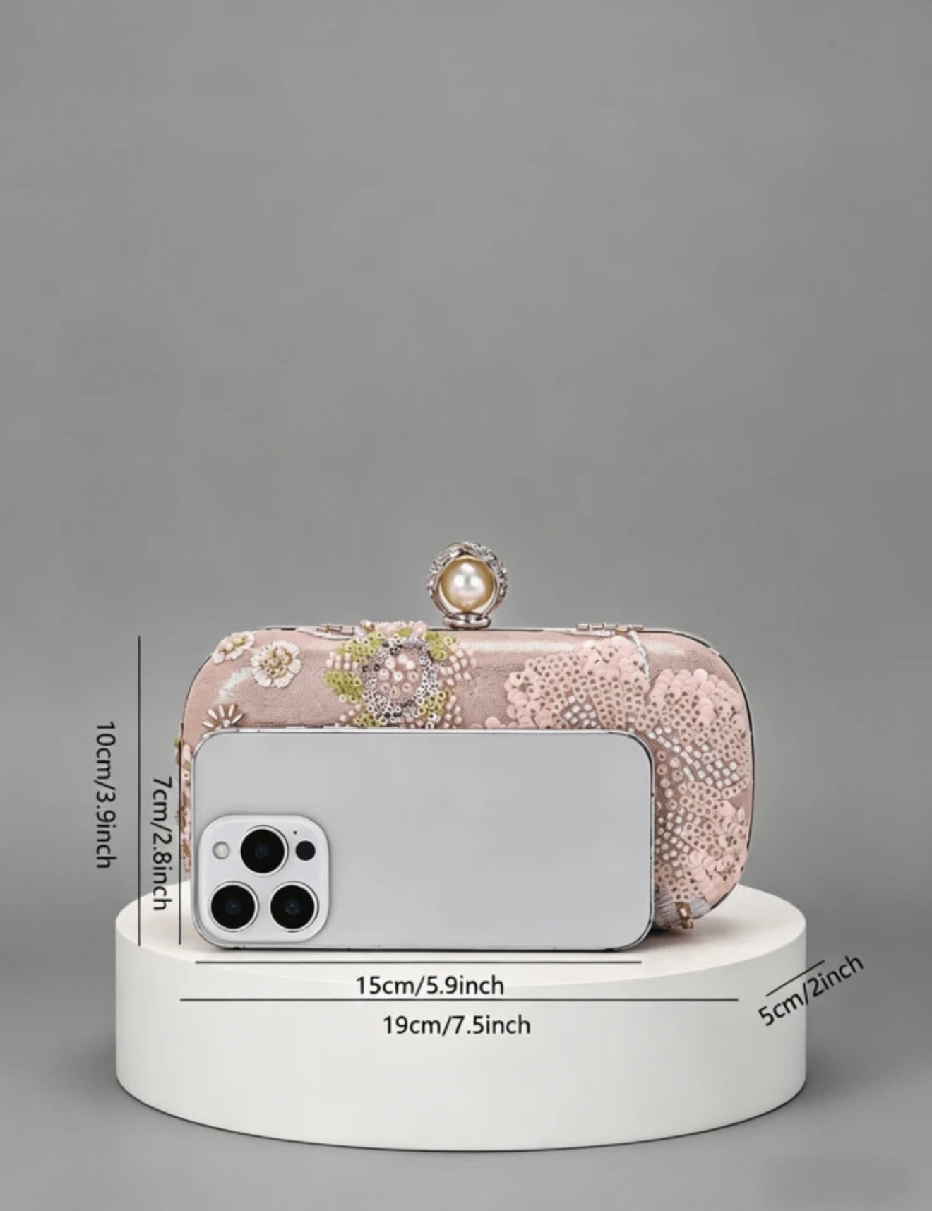 FLORAL SEQUIN BEADED EVEING CLUTCH