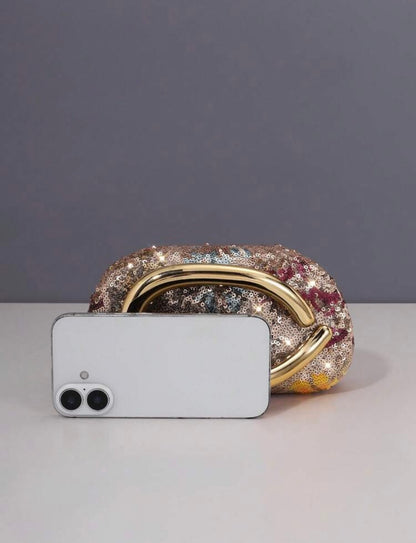 SHINY SEQUINED EVENING CLUTCH
