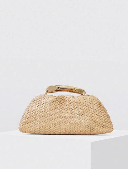PU LEATHER TOP HANDED CLUTCH BAG