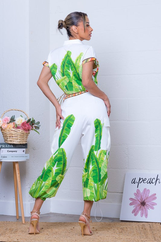 TROPICAL PAL TOP AMD CARGO PANTS SET