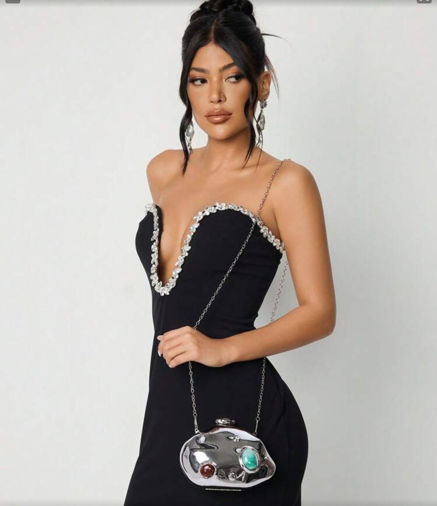 LUXURY HARD SHELL BOX SHAPED EVENING CLUTCH