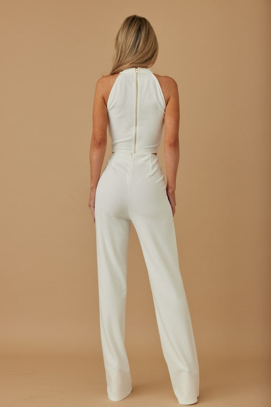 FLOWER STONE CROP TOP PANTS SET