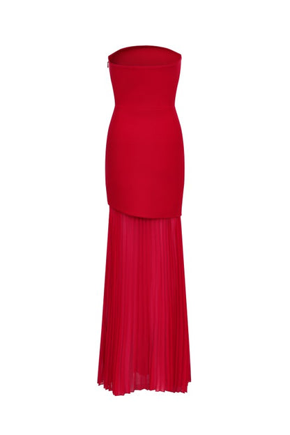 Axis Strapless Bandage Chiffon Maxi Dress