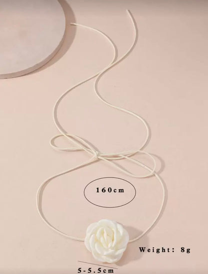 FLOWER RIBBON WAIST CHAIN/ NECKLACE