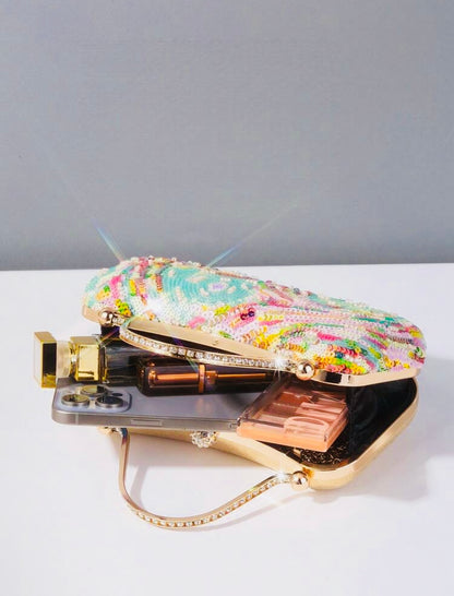 SINGLE SIDED COLORFUL EVENING CLUTCH BAG