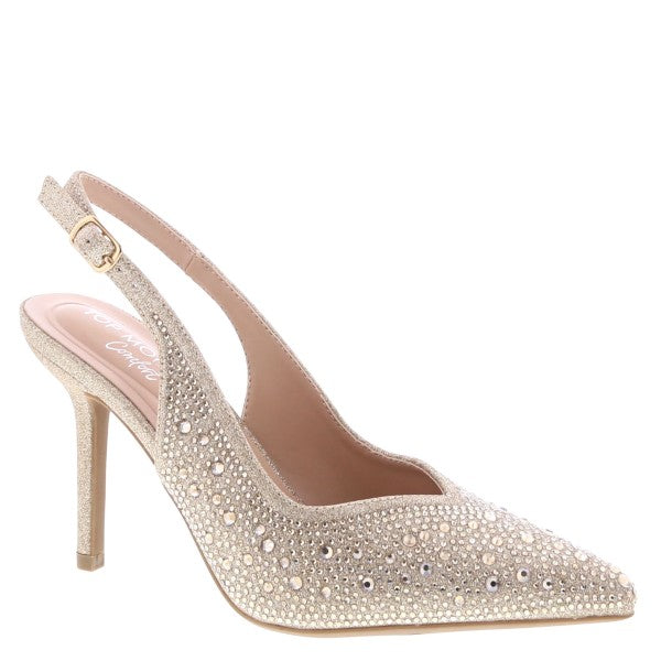 RHINESTONE SLINGBACK DRESS HEELS