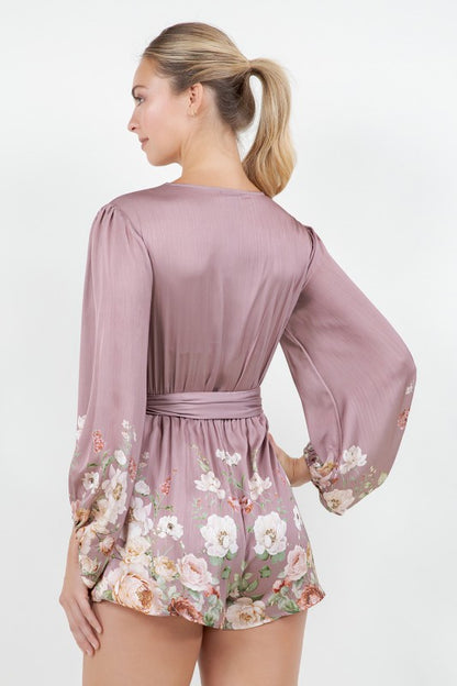 PRINTED LONG SLEEVES ROMPER