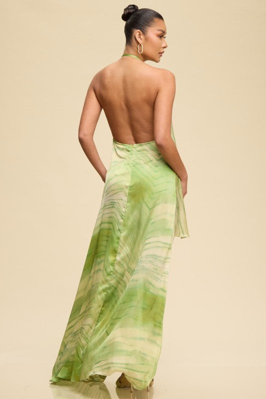 HI LO SATIN ASYMMETRICAL SUMMER DRESS