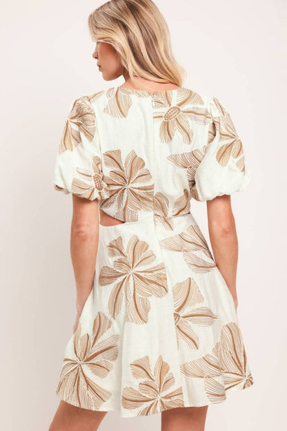 EMBROIDERED MINI SUMMER DRESS
