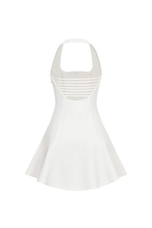 HALTER GLAMOUR BANDAGE MINI DRESS