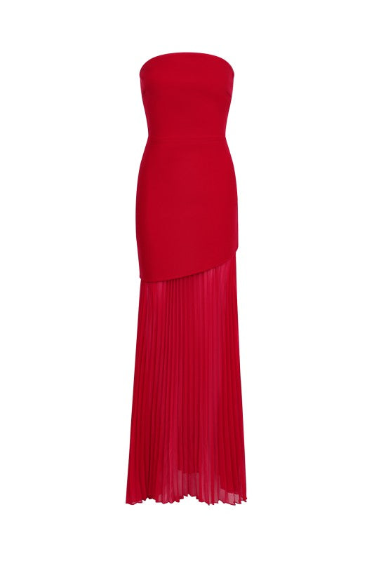 Axis Strapless Bandage Chiffon Maxi Dress