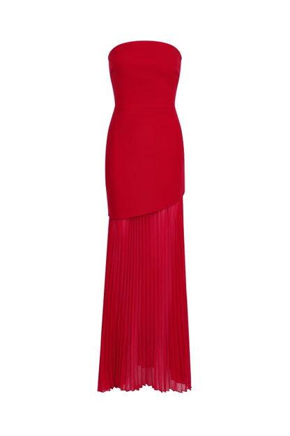Axis Strapless Bandage Chiffon Maxi Dress