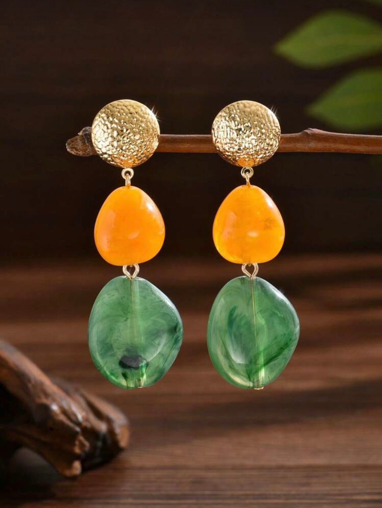 ELEGANT ASYMMETRICAL GEOMETRIC EARRINGS