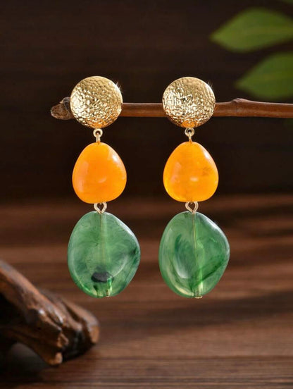 ELEGANT ASYMMETRICAL GEOMETRIC EARRINGS