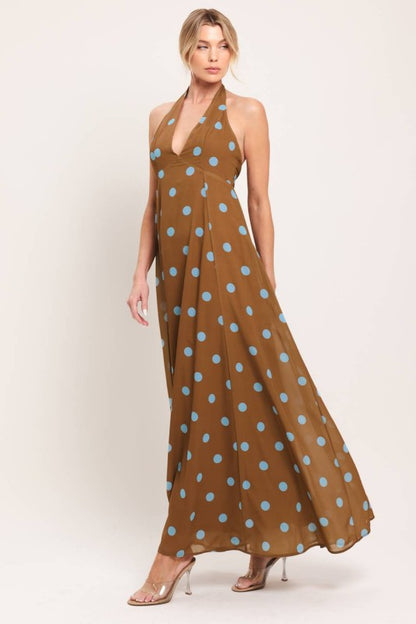 POLKA DOT MAXI SUMMER DRESS