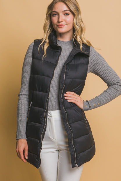 SLEEVLESS PUFFER VVEST WITH POCKETS