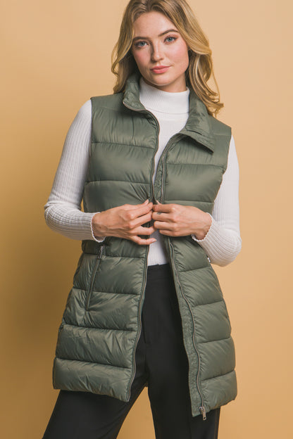 SLEEVLESS PUFFER VVEST WITH POCKETS