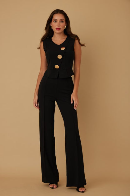BLAZER CONTRAST TOP PANTS SET