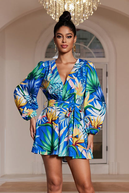 PRINTED LONG SLEEVES ROMPER