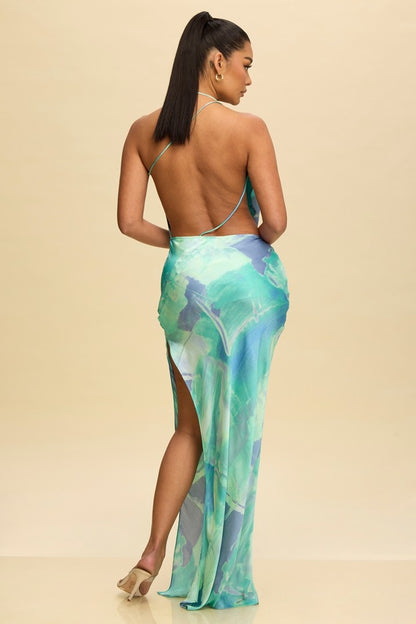 Isla Cowl Satin Dress