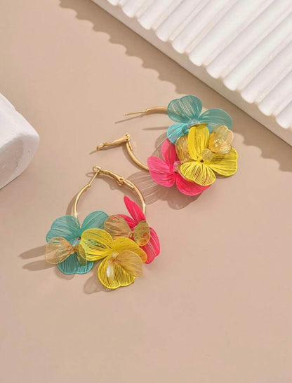 3D FLOWER EARRINGS