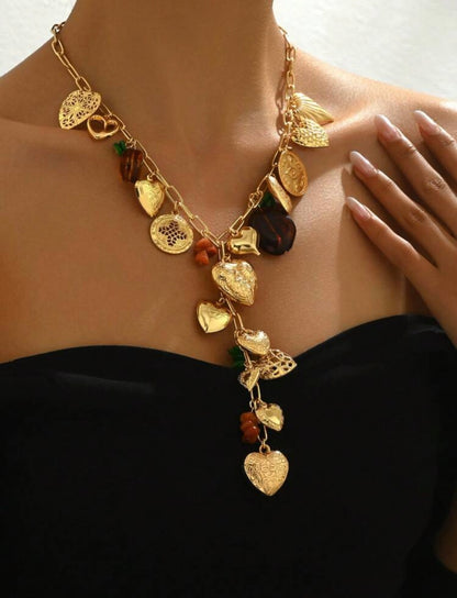 PREMIUM GOLD PENDANT Y NECKLACE