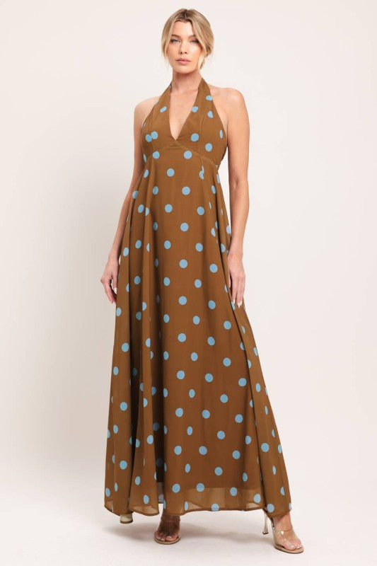 POLKA DOT MAXI SUMMER DRESS