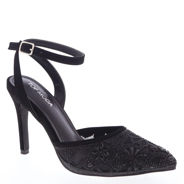 RHINESTONE SLINGBACK DRESS HEELS