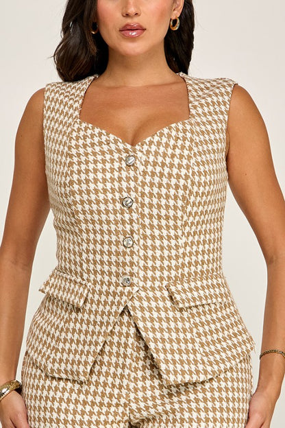TWEED TOP AND SHORTS SET