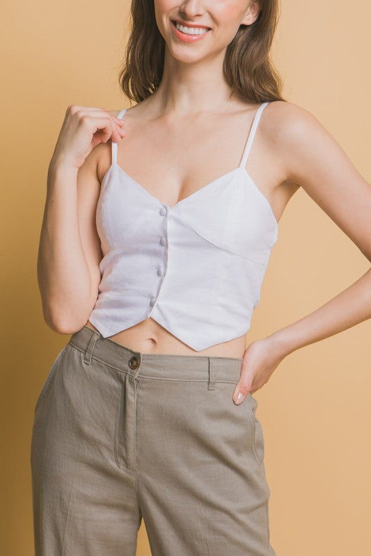 LINEN CAMI TOP