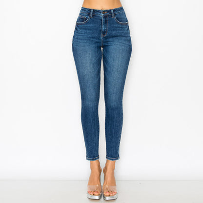 HIGH RISE ANKLE SKINNY JEANS