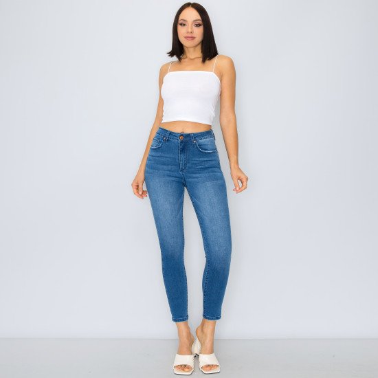 BASIC FIVE POCKET PUSH-UP SKINNY DENIM PANTS