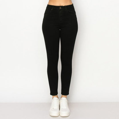 BASIC FIVE POCKET PUSH-UP SKINNY DENIM PANTS