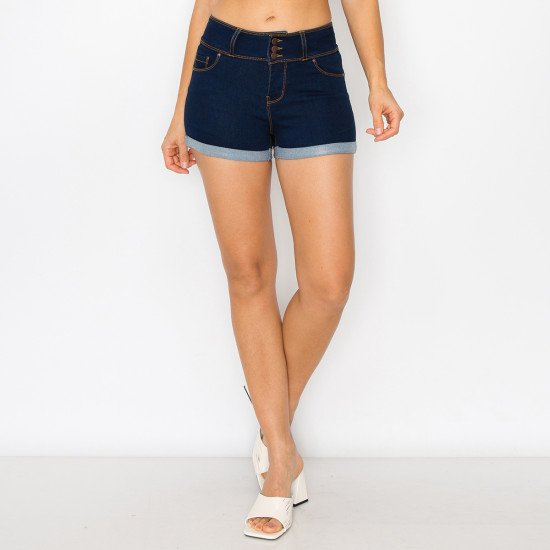 HIGH RISE PUSH-UP DENIM SHORTS